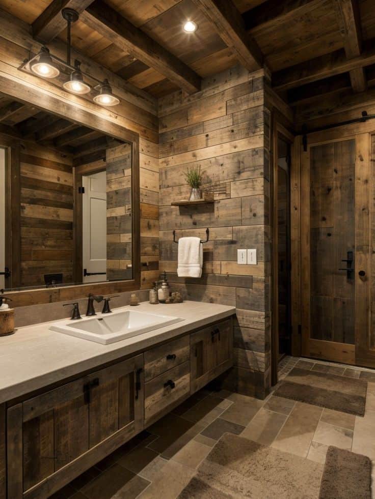 ¿Listo para un baño rústico? 50 ideas prácticas para empezar